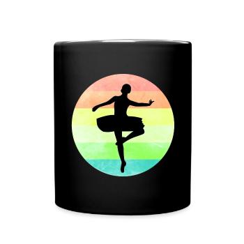 Ballerina Ballett Tänzerin Tutu - Tasse einfarbig - Schwarz - Vorne