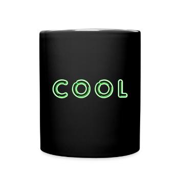 COOL green neon lights - Full Colour Mug - black - Front