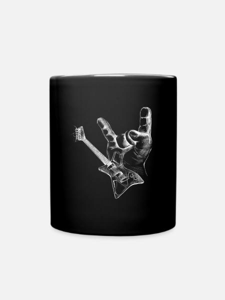 Chemise Rock Music - Main à Bascule, Guitare - Mug uni - noir