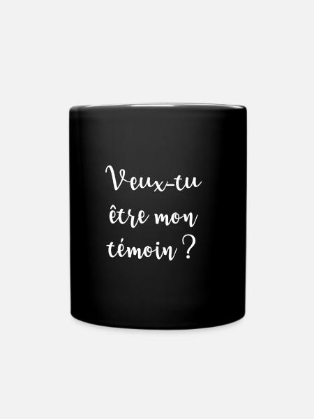 Veux-tu être mon témoin ? - Mug uni - noir