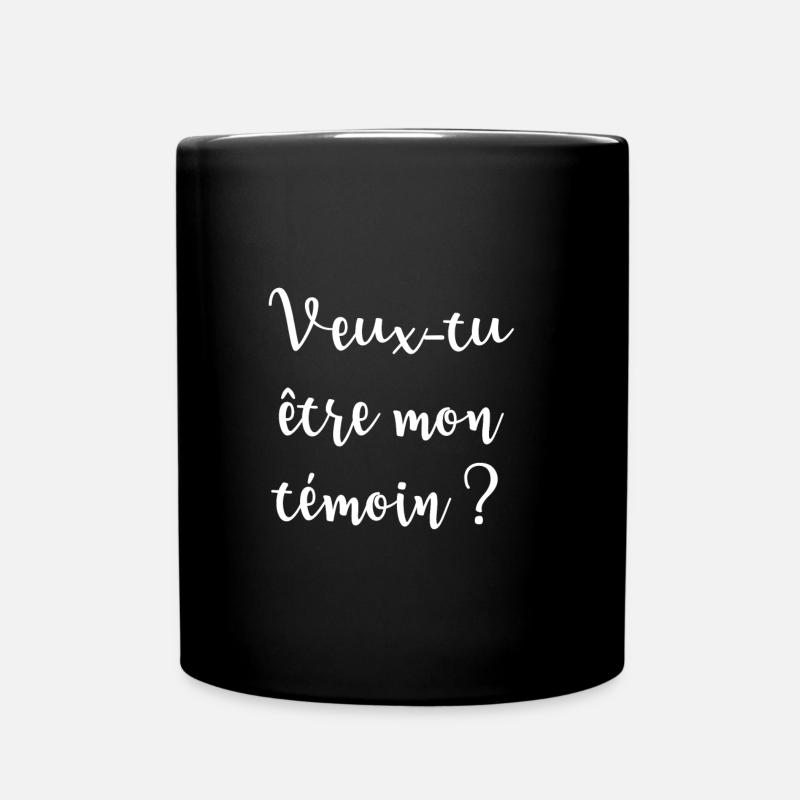 Veux-tu être mon témoin ? - Mug uni - noir