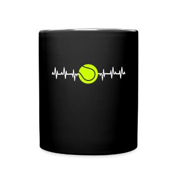 Tennis Heartbeat Shirt Tennis T-Shirt for Players - Mug uni - noir - Devant