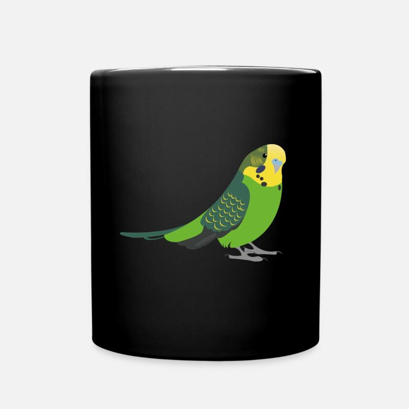 Vogel Wellensittich - Tasse einfarbig - Schwarz