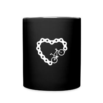 coeur de vélo cool t-shirt - Mug uni - noir - Devant