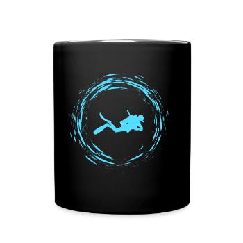 Diving - Tasse einfarbig - Schwarz - Vorne