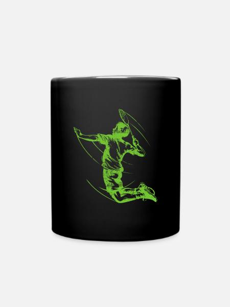 Badminton Spieler - Tasse einfarbig - Schwarz