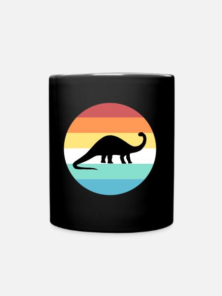 brontosaurus - Full Colour Mug - black