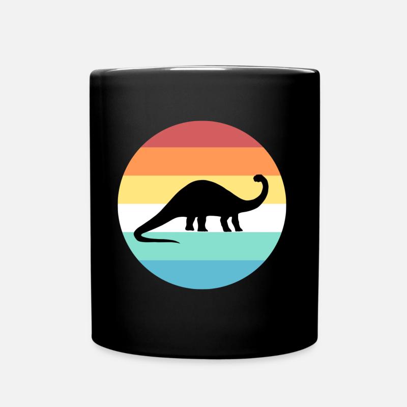 brontosaurus - Full Colour Mug - black
