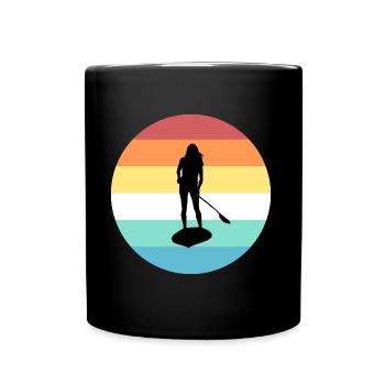Stand Up Paddle - Tasse einfarbig - Schwarz - Vorne