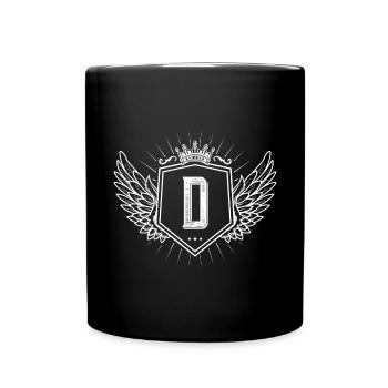 Lettre d armoiries - Mug uni - noir - Devant
