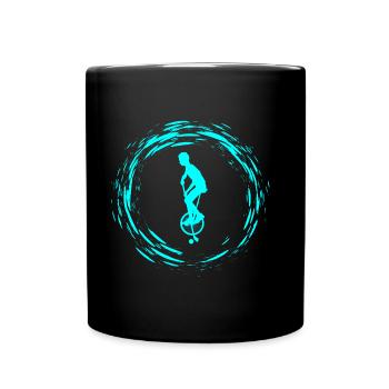 Einradhockey - Tasse einfarbig - Schwarz - Vorne