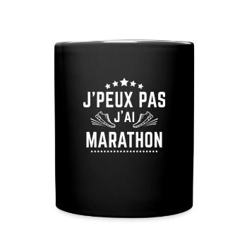 J'peux pas j'ai marathon - Mug uni - noir - Devant
