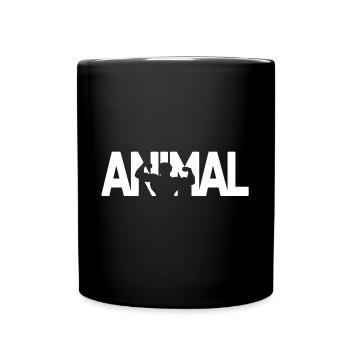 Bodybuilder Strength Training Animal Animal Muscles - Full Colour Mug - black - Front