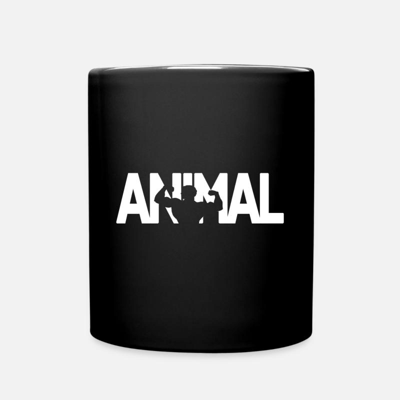 Bodybuilder Krafttraining Animal Tier Muskeln - Tasse einfarbig - Schwarz