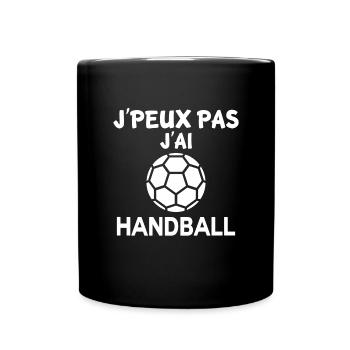 j'peux pas j'ai handball - Mug uni - noir - Devant