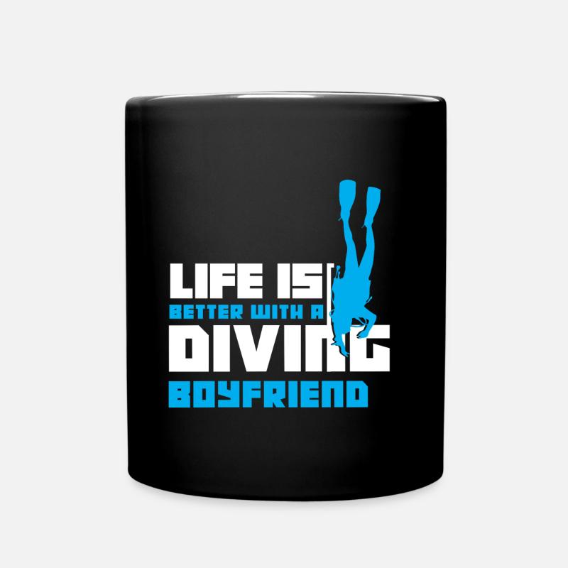 Relation cadeau plongée petite amie - Mug uni - noir