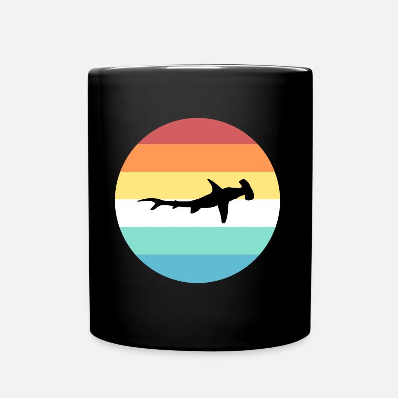 Hammerhai - Tasse einfarbig - Schwarz