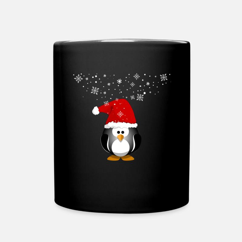 Joyeux Noël bonhomme de neige pingouin - Mug uni - noir
