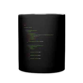 Programming Html. Homepage Nerd Shirt - Full Colour Mug - black - Front