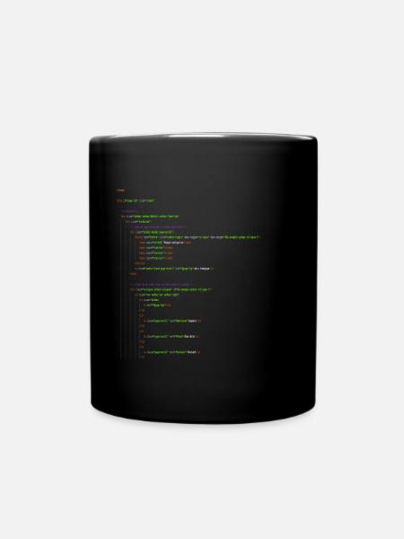 Html Programieren. Homepage Nerd Shirt - Tasse einfarbig - Schwarz
