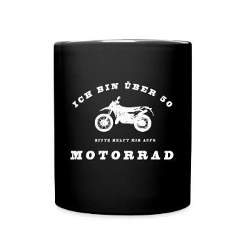 Moto t-shirt motard 50e anniversaire motard - Mug uni - noir - Devant