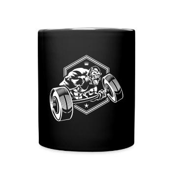 gorilla gym workout - Tasse einfarbig - Schwarz - Vorne