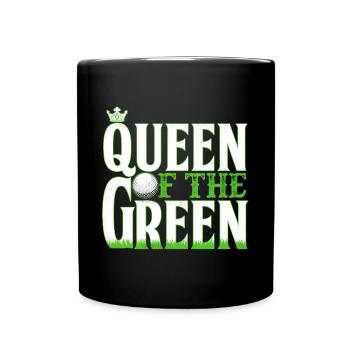 Golf drôle reine du golf vert - Mug uni - noir - Devant