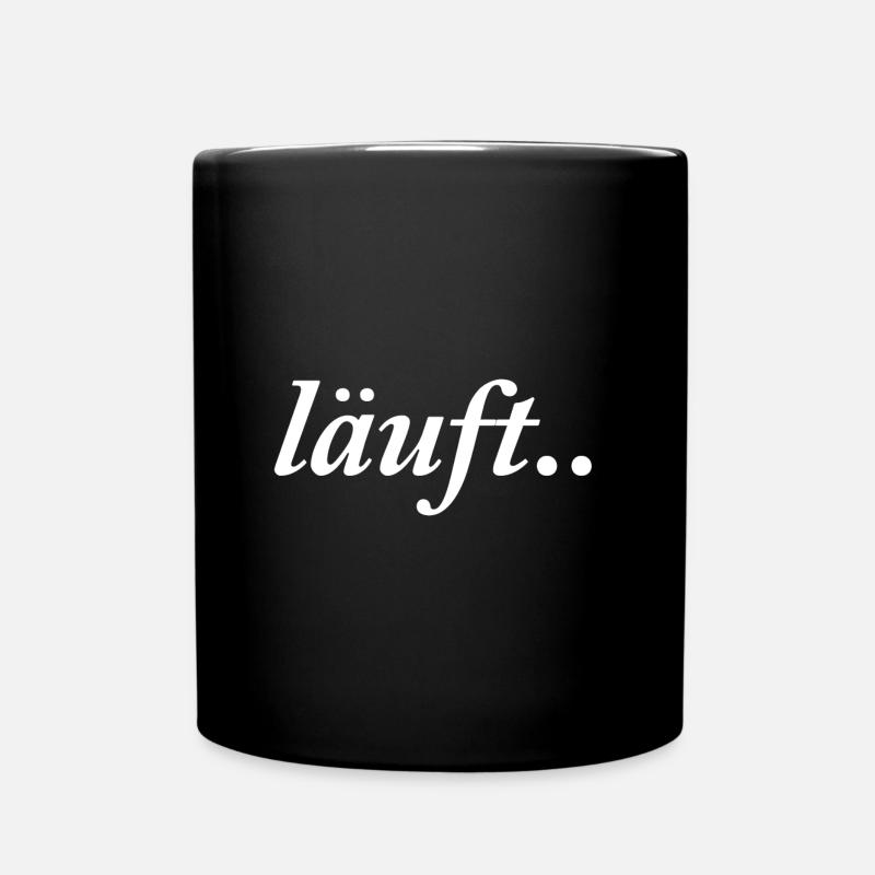Läuft - Tasse einfarbig - Schwarz