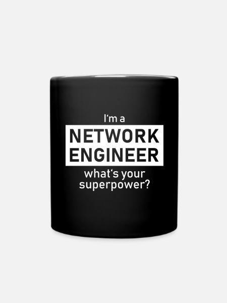I'm a Network Engineer whats your superpower? - Full Colour Mug - black