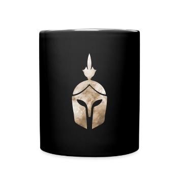 sparta helm - Tasse einfarbig - Schwarz - Vorne
