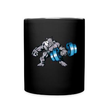Haltère Rhino - Mug uni - noir - Devant