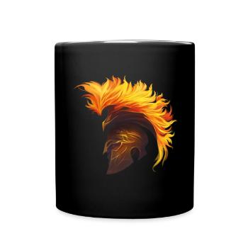 feu spartiate - Mug uni - noir - Devant