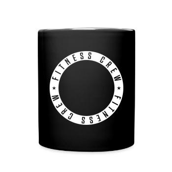 fitness crew kreis - Tasse einfarbig - Schwarz - Vorne