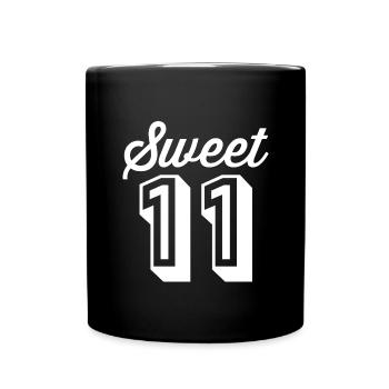Fille d’anniversaire 11 ans - Mug uni - noir - Devant