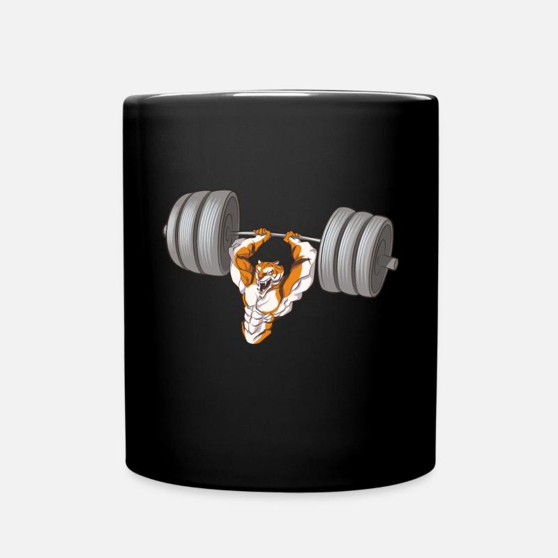 Tiger Hantel - Tasse einfarbig - Schwarz