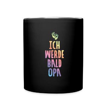 Ich werde bald Opa Baby - Tasse einfarbig - Schwarz - Vorne