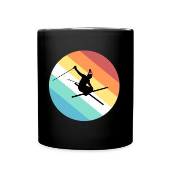 Skifahren - Tasse einfarbig - Schwarz - Vorne