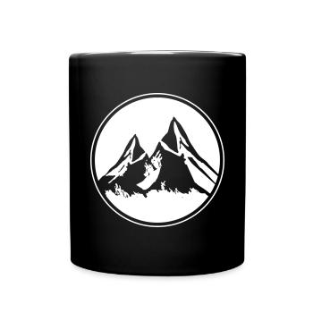 Montagnes cercle alpes - Mug uni - noir - Devant
