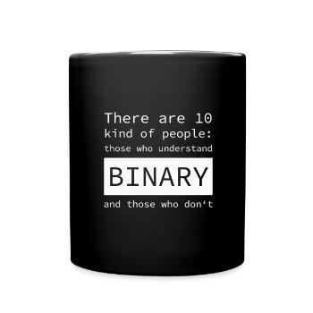 Types of people: Binary - Full Colour Mug - black - Front
