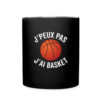 i have basketball basketball t-shirt - Full Colour Mug - black - Front