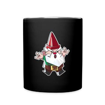 garden gnome party - Full Colour Mug - black - Front