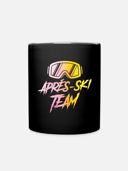 apres sli ski goggles colorful - Full Colour Mug - black