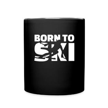 born to ski - Full Colour Mug - black - Front