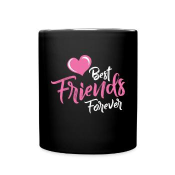 best friends heart - Full Colour Mug - black - Front