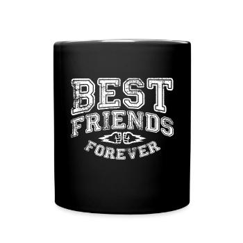 best friends forever saying - Full Colour Mug - black - Front