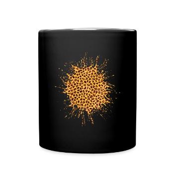 farbklecks animal print - Tasse einfarbig - Schwarz - Vorne