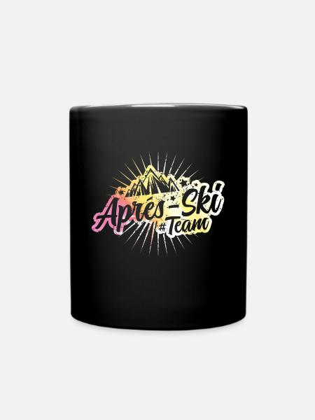 apres ski team berge bunt - Tasse einfarbig - Schwarz
