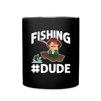 Fishing fishing boat comic saying - Full Colour Mug - black - Front