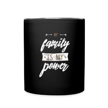 Love family saying power - Full Colour Mug - black - Front