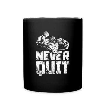Gorilla motivation saying - Full Colour Mug - black - Front